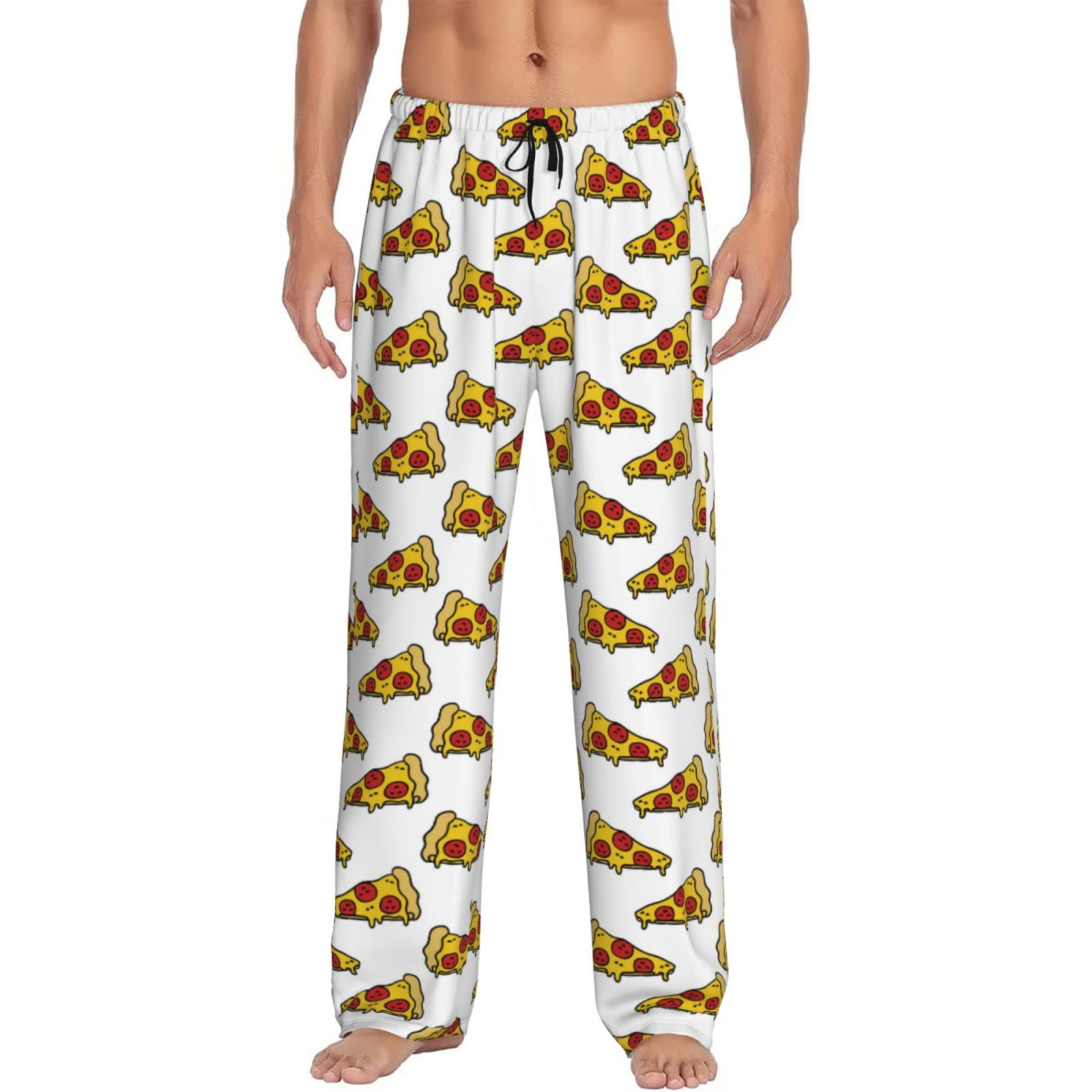 Jgfou Mens Pajama Pants Pizza for Sleep Lounge Pants Drawstring Pj Bottoms with Pockets X Large Walmart