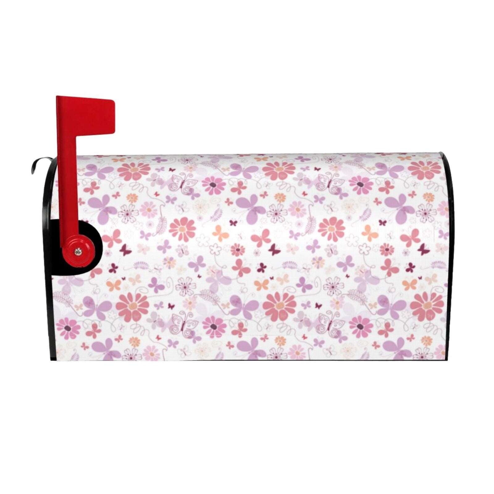 Mailbox Post Wraps Jgfou Retro Floral Mailbox Covers Magnetic 21x18 in Mailbox Wraps Post ...