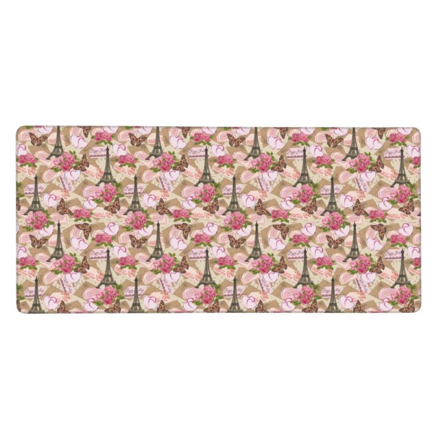 Jgfou Rose Flowers Pattern 16x35.5in in Large Gaming Mouse Pad with