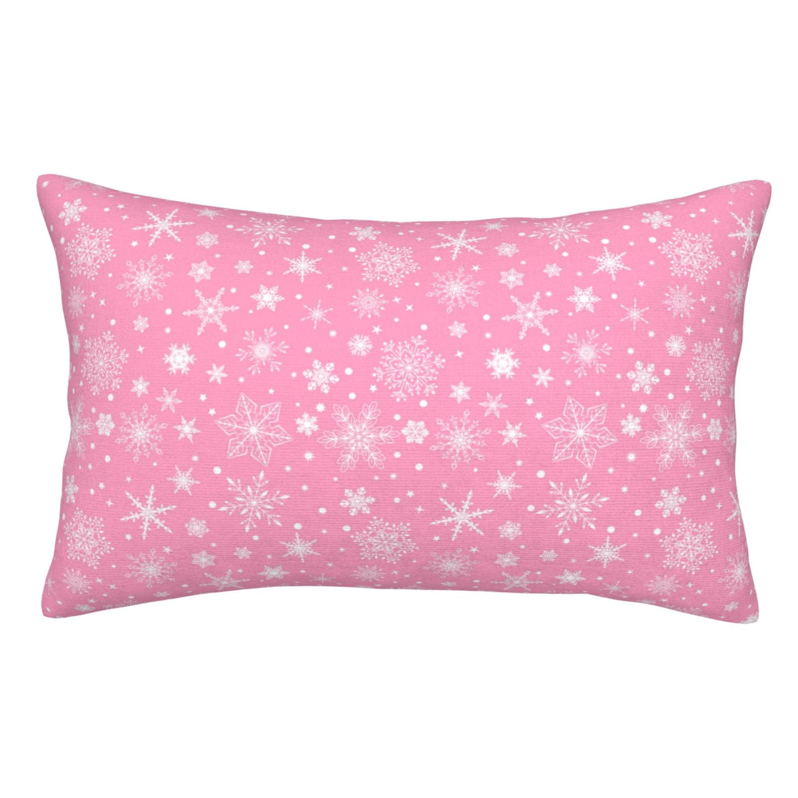 Jgfou Snowflake pink backgrounds Print Queen Size Pillowcases,20"x30