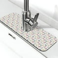 Jgfou Summer Floral Print Kitchen Sink Splash Guard Faucet Mat1 PC