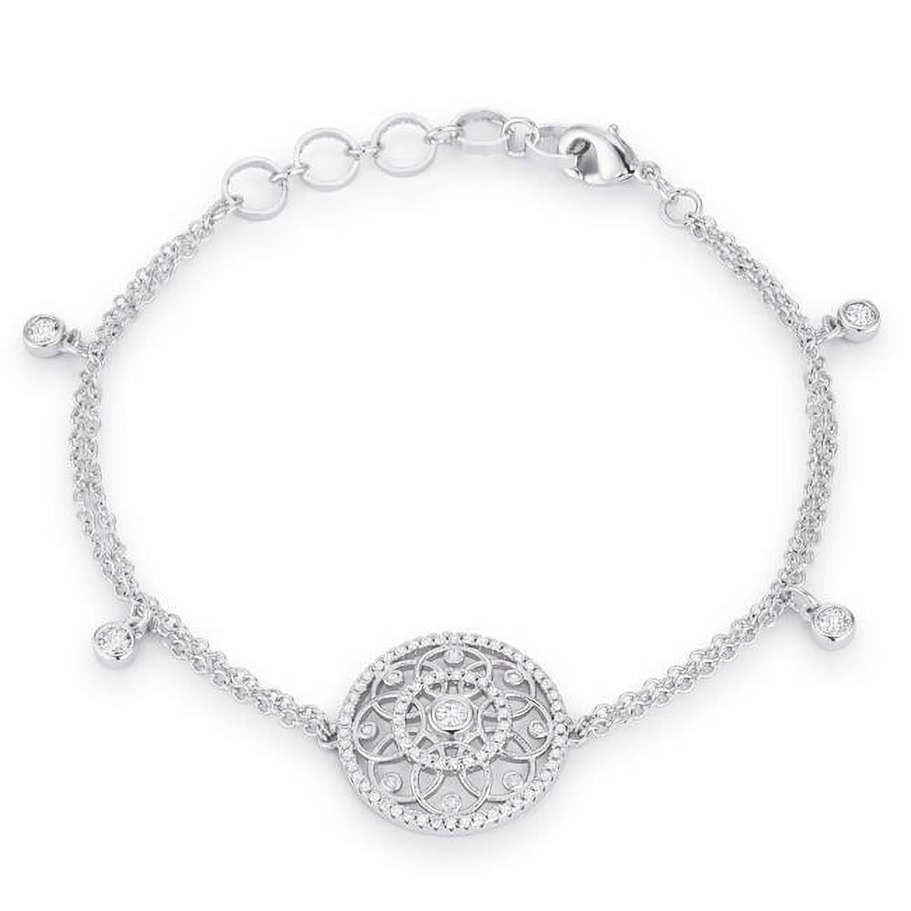 Jgoodin B01496R-C01 0.5 CT Rhodium Bracelet with