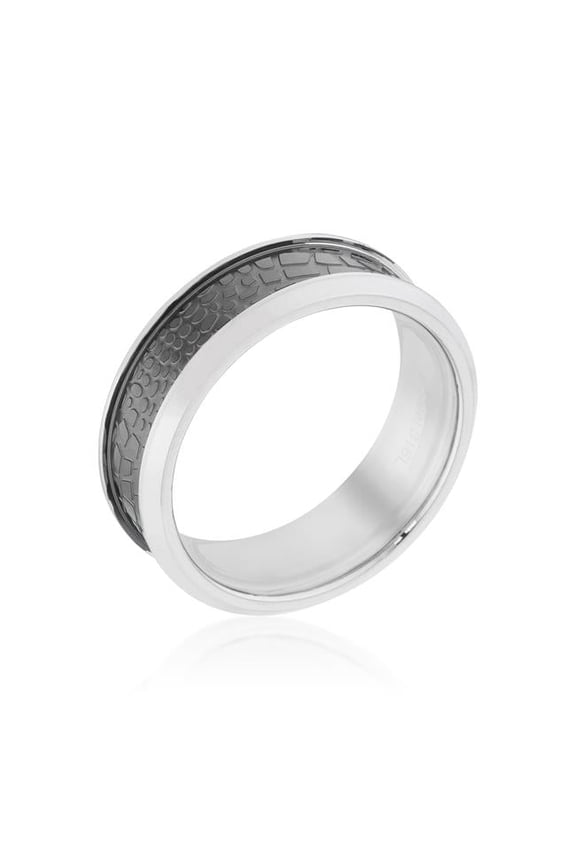 Jgoodin Mens Band Ring with Animal Print Detail - Size 13