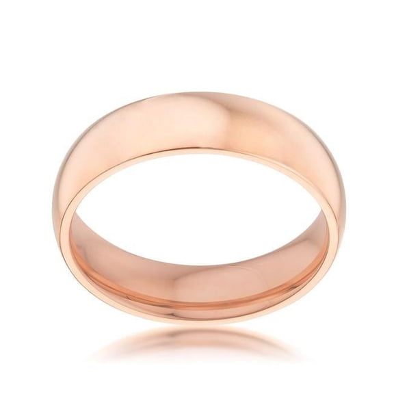 Jgoodin R08038AV-V00-10 5 mm IPG Stainless Steel Band - Rose Goldtone, Size 10