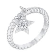 thumbnail image 1 of Jgoodin R08558R-C01-08 Cubic Zirconia Star Charm Fashion Ring - Clear, Size 8, 1 of 1