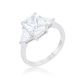 thumbnail image 1 of Jgoodin  Womens Classic Sterling Silver Engagement Ring - Clear - Size 10, 1 of 1