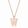 thumbnail image 1 of Jgoodin  Womens Elaina Rose Gold Stainless Steel W Initial Necklace - Rose Goldtone - 16in. Chain + 2in. Extender, 1 of 1