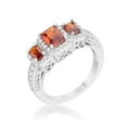 thumbnail image 1 of Jgoodin  Womens Rita 2.3 CT Garnet Cubic Zirconia Rhodium Classic Trio Ring - Size 9, 1 of 1