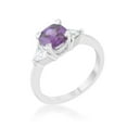 thumbnail image 1 of Jgoodin  Womens Shonda 1.8 CT Amethyst Cubic Zirconia Rhodium Cushion Classic Statement Ring - Size 6, 1 of 1