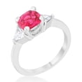 thumbnail image 1 of Jgoodin  Womens Shonda 1.8 CT Cubic Zirconia Rhodium Cushion Classic Statement Ring - Fuchsia - Size 7, 1 of 1