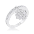 thumbnail image 1 of Jgoodin  Womens Snowflake 0.35 CT Cubic Zirconia Rhodium Simple Holiday Charm Band Ring - Size 8, 1 of 1
