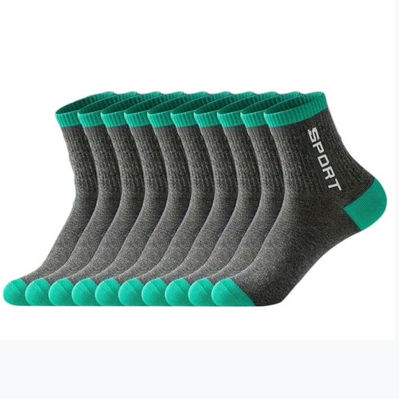 Jgppe 5 Pairs Men's Athletic Socks Cotton Stretch Cushioned Wicking Quarter Socks for Men