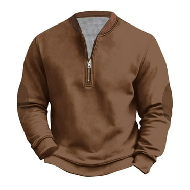 Jgppe Christmas Shirt for Men Quarter Zip Oversized Long Sleeve Cute Tunic Tops Trendy Oversized Sweatshirt