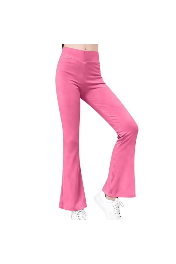 Flare Leggings for Girls Casual Soft High Waist Bootcut Long Yoga Pants Athletic 5-16 Years