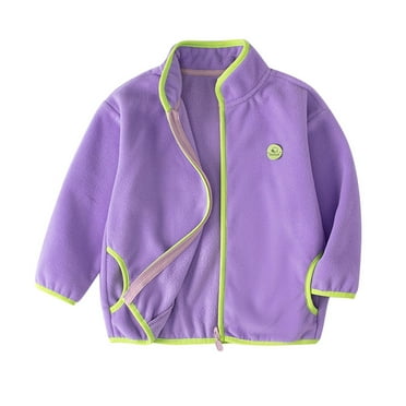 Jgppe Girls Fleece Jacket with Pockets Full-Zip Comfy Thermal Soft Winter Fall Outerwear for 4-12 Years