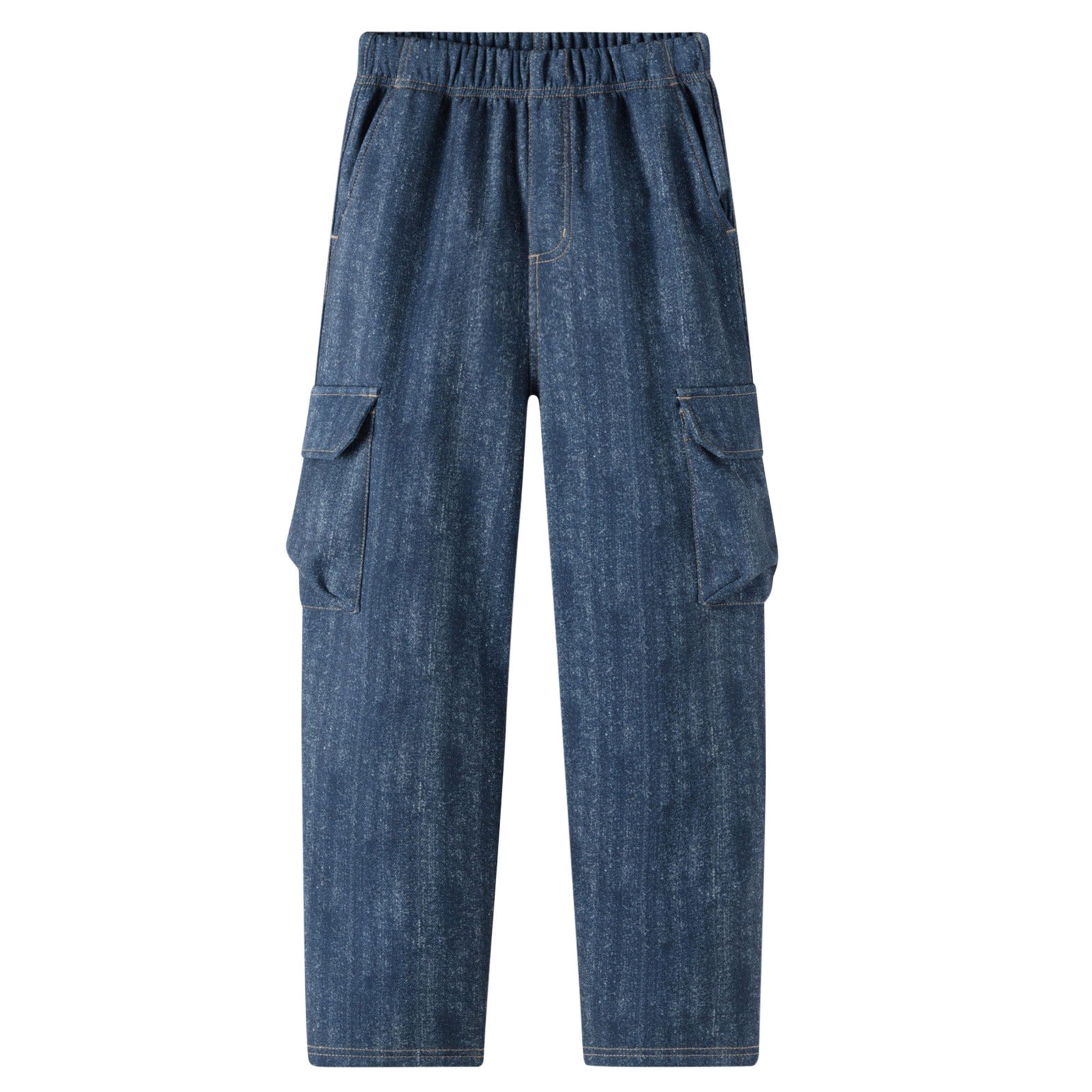 Jgppe Kids Boys Girls Cargo Pants Winter Warm Fleece Lined Elastic Baggy Casual Pants with Pockets 7-14Year