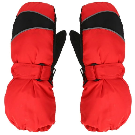Jgppe Kids Mittens Waterproof Winter Warm Fleece Lined Long Cuff Ski Gloves for Boys Girls 6-11 Years