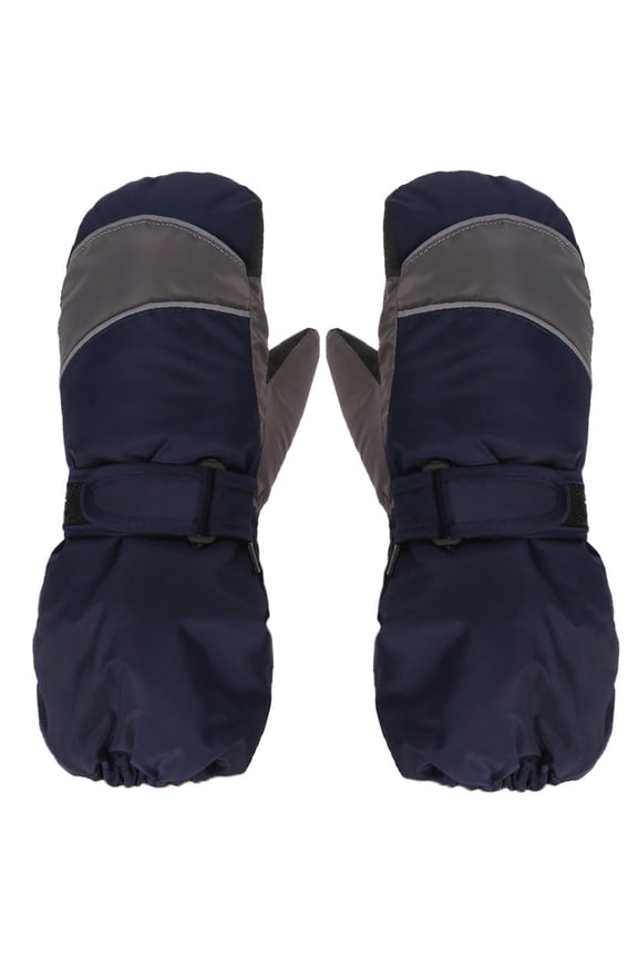 Kids Mittens Waterproof Winter Warm Fleece Lined Long Cuff Ski Gloves for Boys Girls 6-11 Years