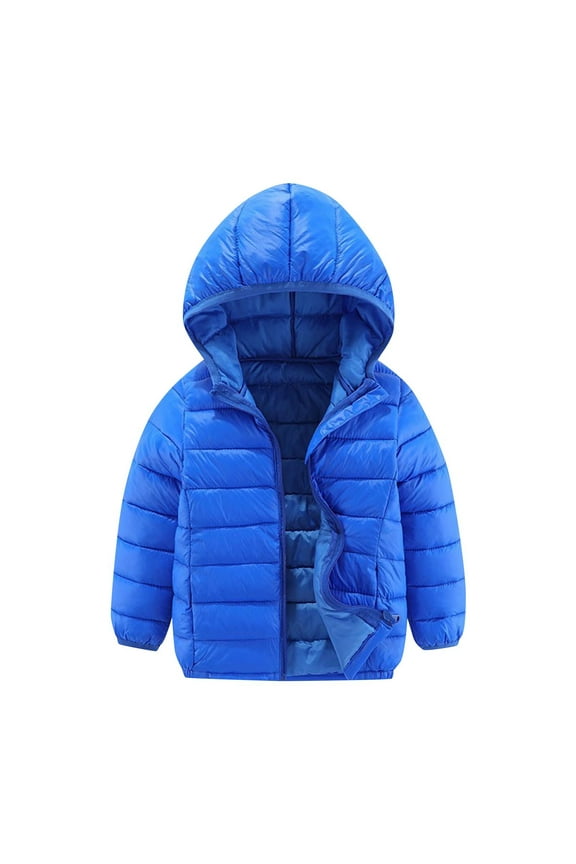 Kids down Coat Thermal Windproof Hooded Lightweight Full Zip Winter Outerwear for Boys Girls 3-16Years