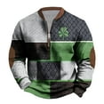 thumbnail image 1 of Jgppe Men's 1/4 Zip up Shirt St.Patrick's Day Printed Plus Size Casual Long Sleeve Pullover Tops, 1 of 3
