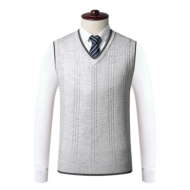 Jgppe Men's Knit Vest Sweater Soft Pullover V Neck Sleeveless Stretchy Lightweight Warm Tops