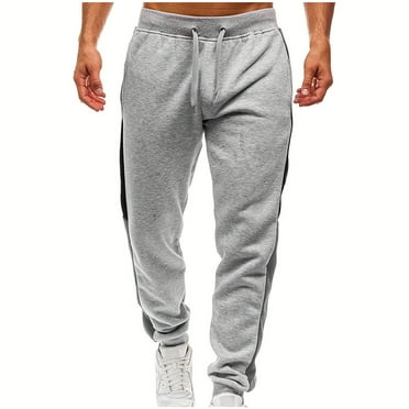 Jgppe Men's Sport Pants Slim Casual Color Block with Pockets Elastic Soft Sweatpants Daily Jogger Pants Workout