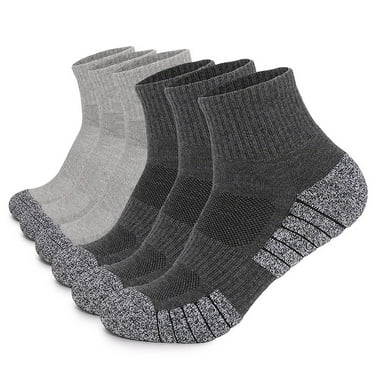 Jgppe Mens Athletic Socks 6 Pairs Thick Cushion Comfy Wicking Cotton Socks for Men