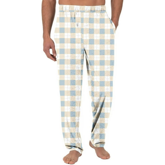 Jgppe Mens Pajama Pants with Pockets Printed Elastic Waist Stretchy Loose Comfy Sleep Pants for Men Homewear