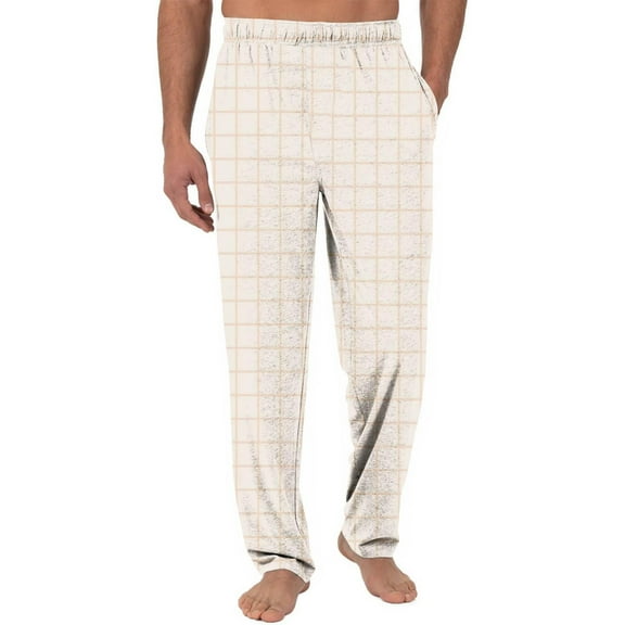 Jgppe Mens Pajama Pants with Pockets Printed Elastic Waist Stretchy Loose Comfy Sleep Pants for Men Homewear