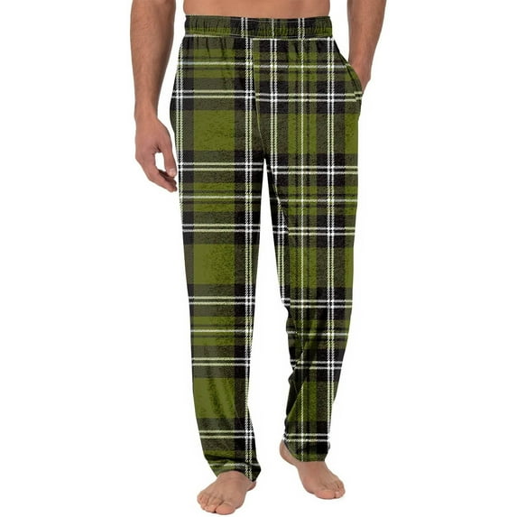 Jgppe Mens Pajama Pants with Pockets Printed Elastic Waist Stretchy Loose Comfy Sleep Pants for Men Homewear
