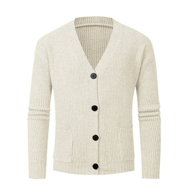 Jgppe Mens Sweaters Cardigan V Neck Button down Casual Slim Knit Long Sleeve Jackets with Pockets Workwear