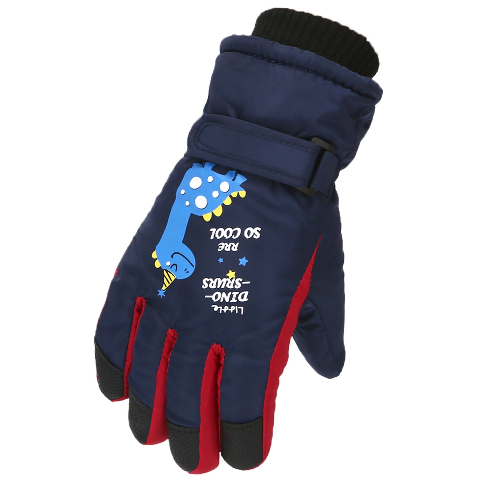Lasnten Electric Heated Gloves For Kids - Battery Powered Winter Ski Mittens, 3 Heat Settings, Ages 8-12