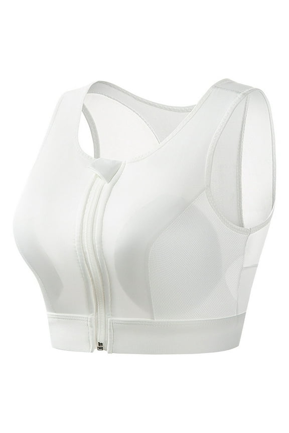 Sport Bras for Womens Front Closure Zipper High Impact Shape Wicking Shock-Proof Bras for Running Workout