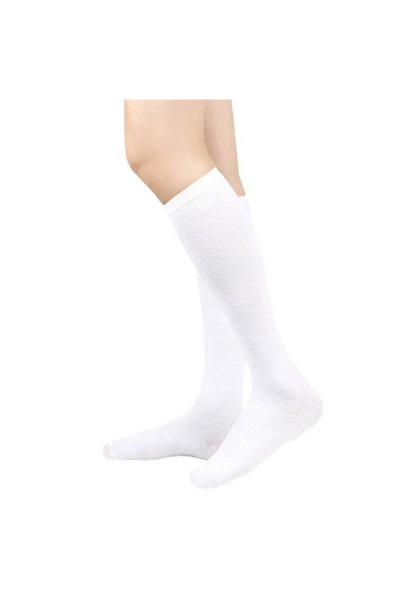 Women's Cotton Knee High Socks Casual Solid Color Soft Thin Tube Socks Uniform Dress Socks Stocking