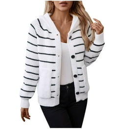 ZXSXSY Women Colorblock Stripe Crew Neck Long Sleeve Knitted