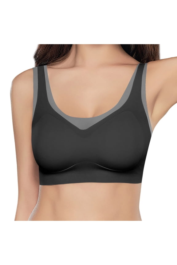 Women's Full Coverage Bra Seamless Comfort Ice Silk Breathable Padded Pullover Dailywear Tshirt Bra