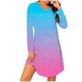 thumbnail image 1 of Jgppe Women's Long Sleeve Tunic Dress Casual Valentines Print Pullover Sleepshirts Sleepwear, 1 of 6