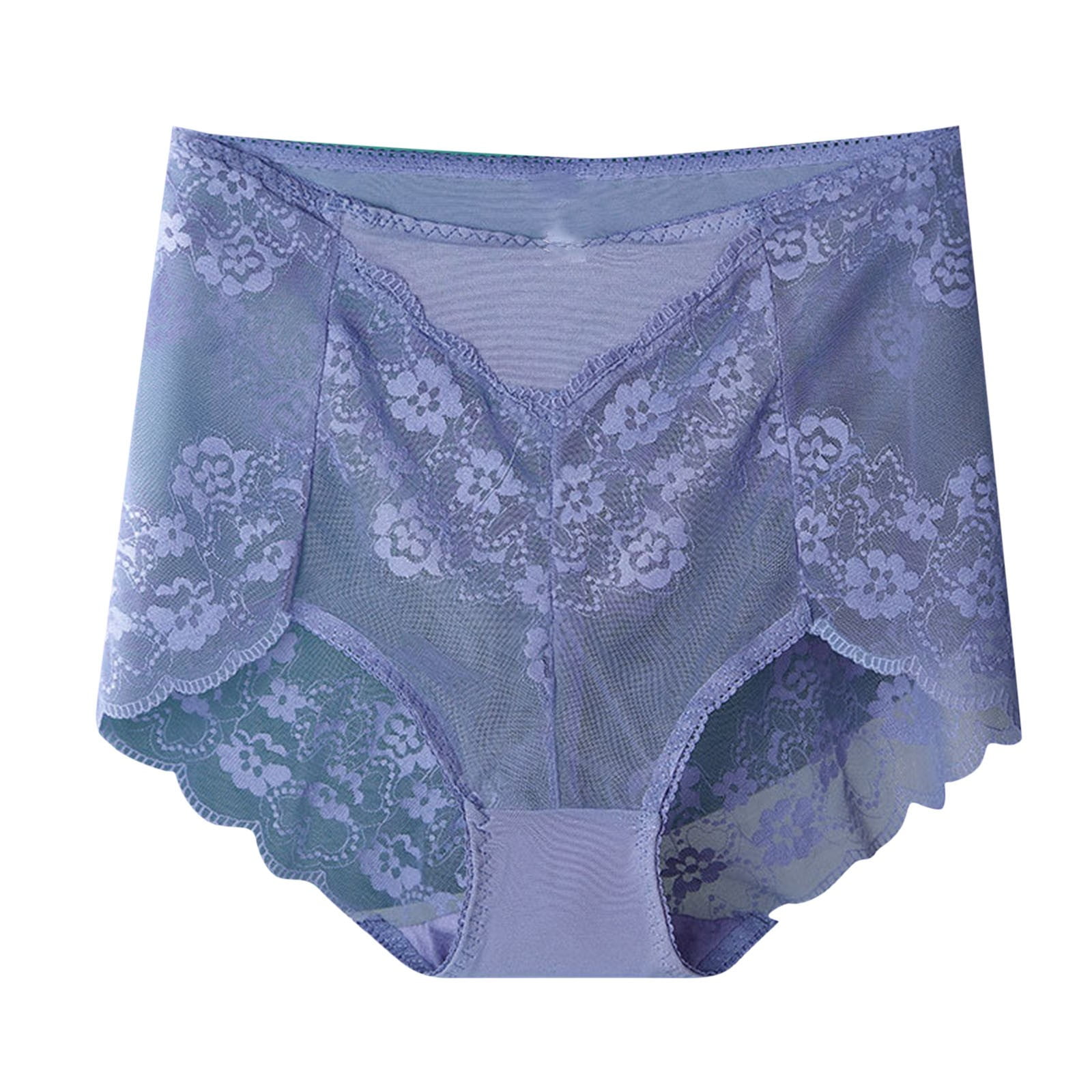 Jgppe Women's Underwear Plus Size High Waisted Brief Floral Lace ...