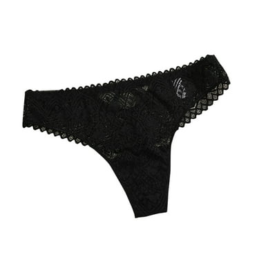 Jgppe Women's Thong Underwear G String Low Waist Sheer Lace Breathable Seamless No Show Panties
