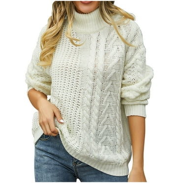 Jgppe Women's Turtleneck Sweater Winter Slouchy Oversized Pullover Warm Thick Outerwear