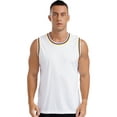 thumbnail image 1 of Jhaoyu Basketball Jerseys for Men Basketball Practice Team Uniform Sleeveless Sport Shirts Gym White 5XL, 1 of 8