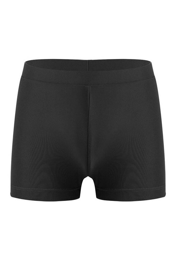 Girls Quick Dry Swim Shorts Stretchy Swimming Board Shorts Summer Beach Boxer Shorts Bottoms Black 4