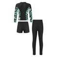 thumbnail image 1 of Jhaoyu Kids Girls 3 Piece Long Sleeve Rash Guard Swimsuit Sets Zipper Swim Top with Bottoms Pants Black 12, 1 of 7