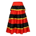thumbnail image 1 of Jhaoyu Kids Girls Spanish Bull Dance Skirt Belly Dance Skirts Big Swing Flamenco Gypsy Dancer Red 155-160, 1 of 7