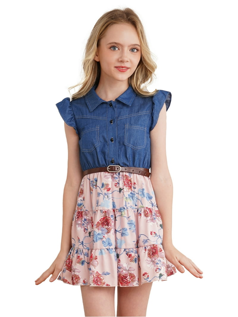 denim dress for birthday Esmerelda Denim Rhinestone Bodycon Mini Dress | Size: S