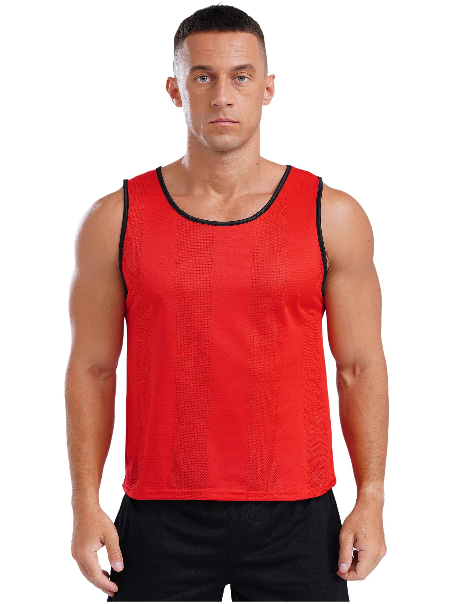 Jhaoyu Men's Mesh Active Tank Top Basketball Jersey Vest
