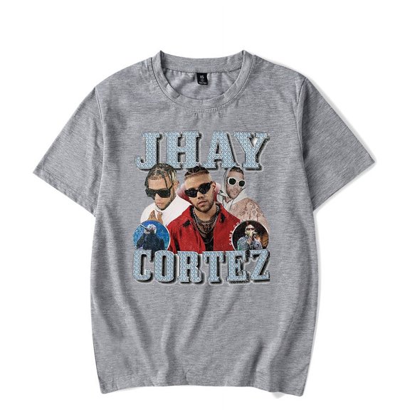 Jhayco Jhay Cortez T Shirt Harajuku Aesthetic Graphic 2023 World Tour T-Shirt Unisex Streetwear Cotton Tees Shirts Top