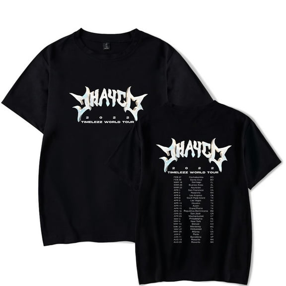 Jhayco Timelezz Tour ;Jhay cortez concert merch;Jhayco Crewneck Unisex Trend Casual Short Sleeve T-Shirt Top