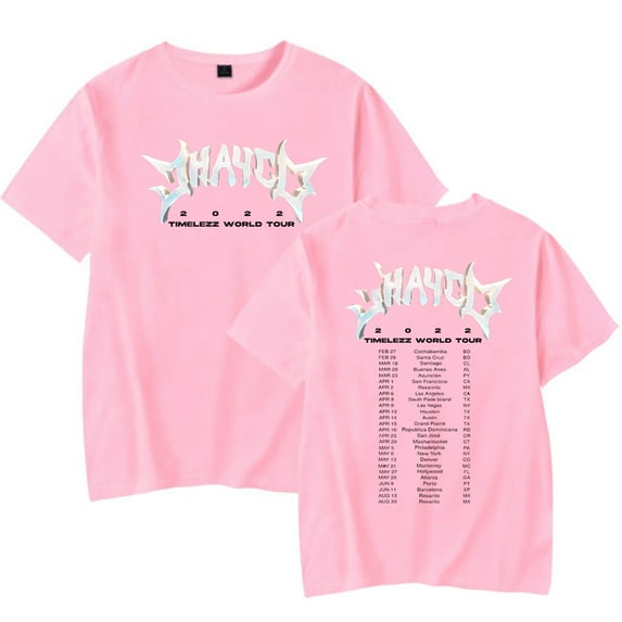 Jhayco Timelezz Tour ;Jhay cortez concert merch;Jhayco Crewneck Unisex Trend Casual Short Sleeve T-Shirt Top