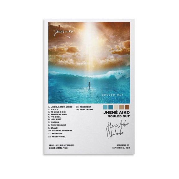 Jhené Aiko - Souled Out Canvas Poster Bedroom Decoration Landscape Office Valentine's Birthday Gift
